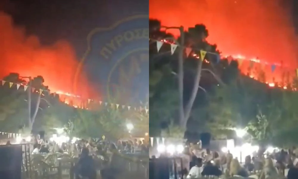 Οργή στην Ζάκυνθο: Διασκέδαζαν σε πανηγύρι, ενώ η φωτιά έκαιγε ανεξέλεγκτα πίσω τους